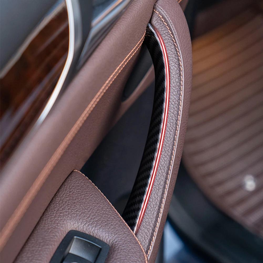 Для BMW X3 X4 F25 F26 2010 2011 2012 2013 2014 2015 2016 Панель внутренней ручки двери автомобиля Крышка-накладка из АБС-пластика с текстурой карбона/Черная/Бежевая