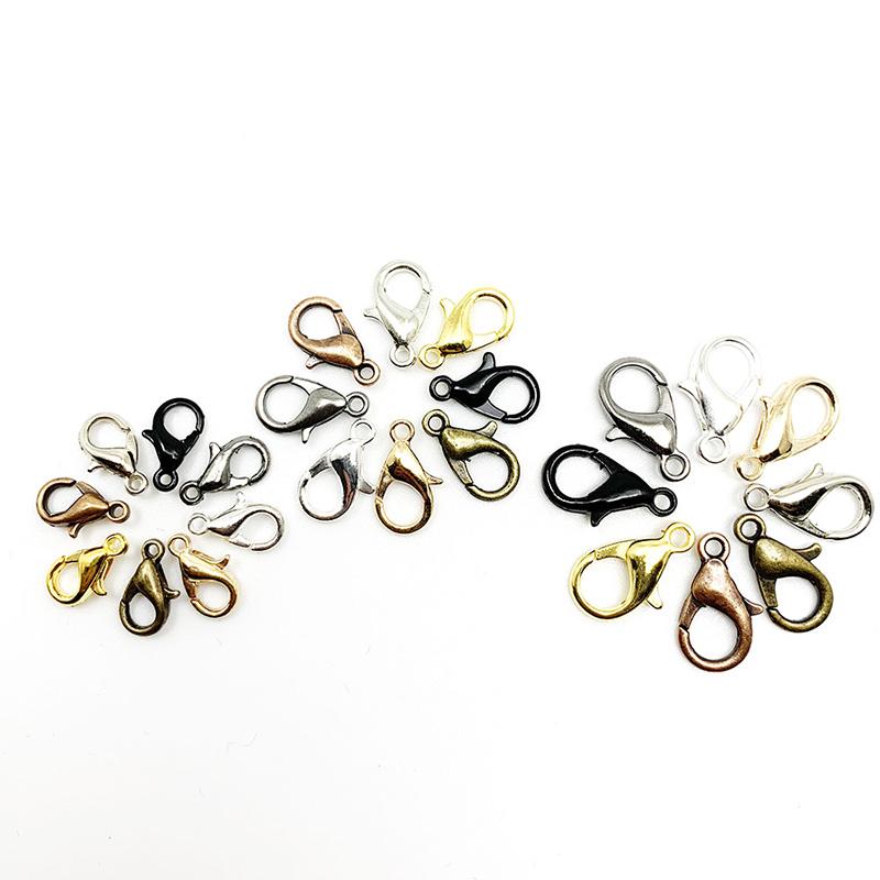 50 шт./лот, крючки с застежкой-омаром из сплава для изготовления ювелирных изделий своими руками, ожерелье, браслет, цепочка, аксессуары, принадлежности