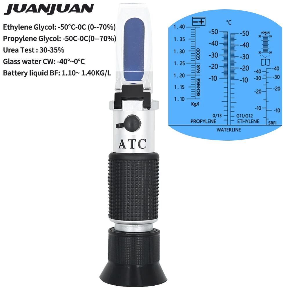 4 в 1 автомобильный рефрактометр антифриз аккумуляторная жидкость рефрактометр мочевина Adblue стекло точка замерзания тестер охлаждающей жидкости