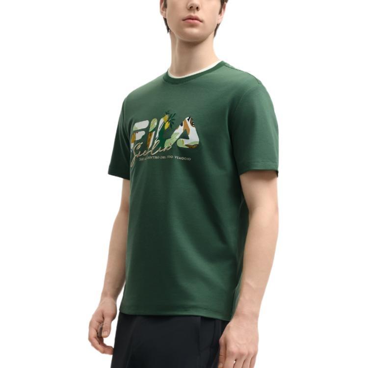 FILA Heritage T Shirt Unisex Turquoise Green GN F11M528105F-GN