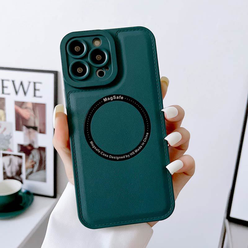 Роскошный магнитный чехол для телефона Magsafe с беспроводной зарядкой для iPhone 13 12 11 14 15 Pro Max 15 Plus Кожаный силиконовый ударопрочный чехол