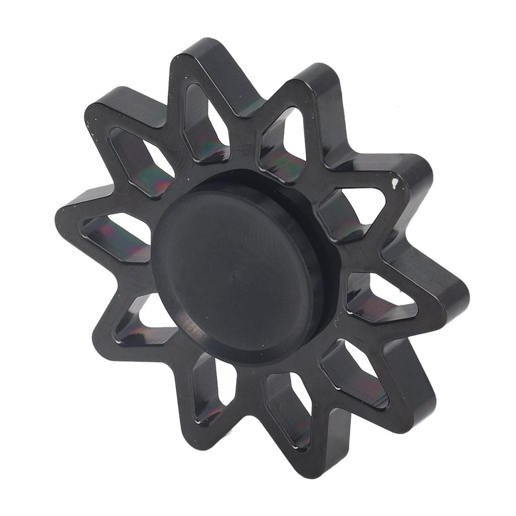 Anxiety Relief Rotating Toy Portable Sun Shaped Fingertip Rotation Toy for ADD ADHD Christmas Black