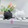 3D-печать, супер милая, креативная, имитация, маленькая статуэтка толстого кота, украшение, модная, креативная статуэтка кота, настольное украшение