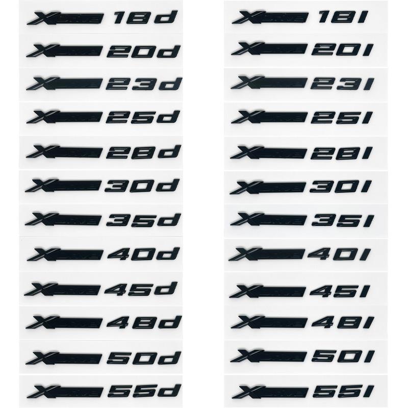 3D Xdrive 20d 30d 35d 40d 50d 20i 25i 30i emblema de guardabarros de coche pegatina de insignia de maletero para BMW X1 X3 X4 X5 AS4
