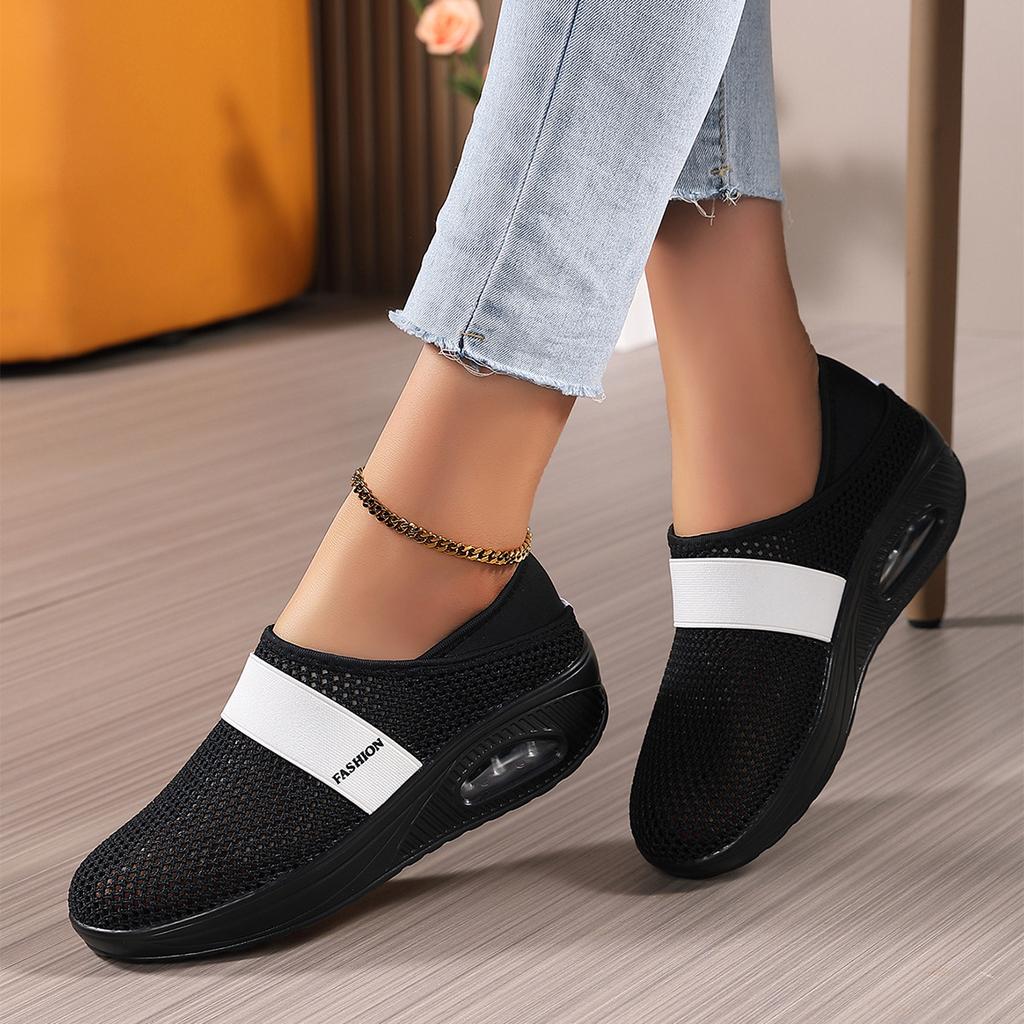 New Spring Women's Shoes Mesh Casual Shoes Foot Cover Breathable Lazy Shoes Single Shoes Fly Woven Large Size