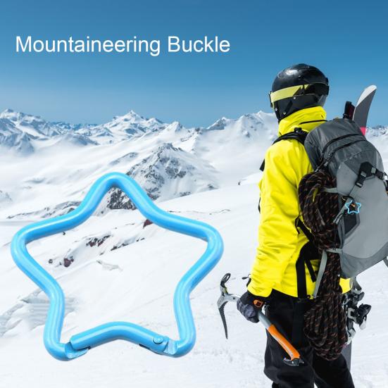 10 шт. Разноцветные карабины в форме пятиконечной звезды, карабинные крючки из алюминиевого сплава, аксессуары для DIY, пряжка для брелка для кемпинга, походов