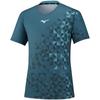 Теннисная одежда Игровая футболка с коротким рукавом Влагоотводящая Быстросохнущая 62JA1501 Темно-зеленый S [Mizuno]
