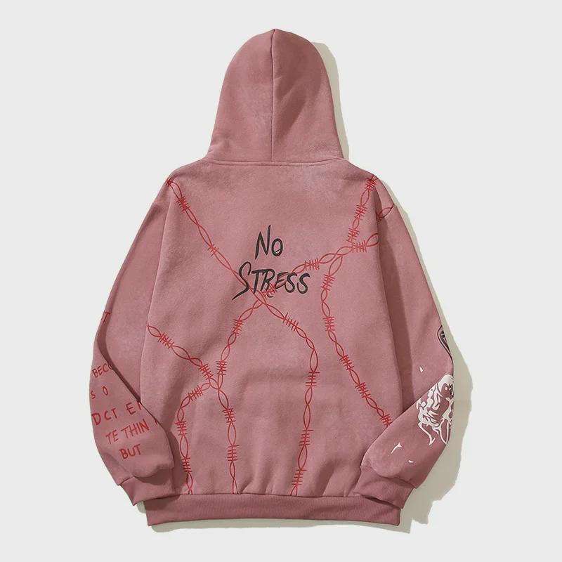 Толстовка с капюшоном из бархата с рисунком ржавчины и граффити от Ouyang Nana (унисекс)