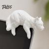 Милая Фигурка Кошки Декор для Компьютерного Монитора, 3D Печатный Кот-Топпер на Экран Компьютера/ТВ, Маленький Котёнок Украшение на Панель Автомобиля, Зеркало Заднего Вида, Офисный Стол