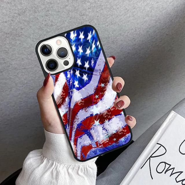 США Американский флаг Чехол для телефона Cover Для iPhone 17 Air 16 15 14 plus 12 13 pro max coque Оболочка Fundas