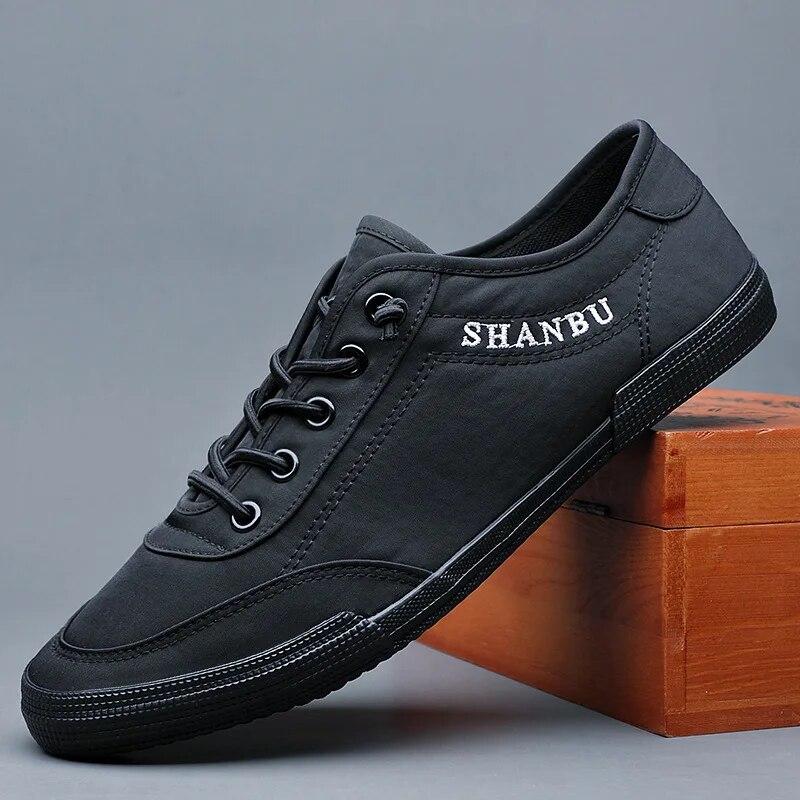 Мужская повседневная парусиновая обувь с низкой посадкой, весенняя спортивная обувь для отдыха на плоской подошве, летняя удобная дышащая вулканизированная обувь