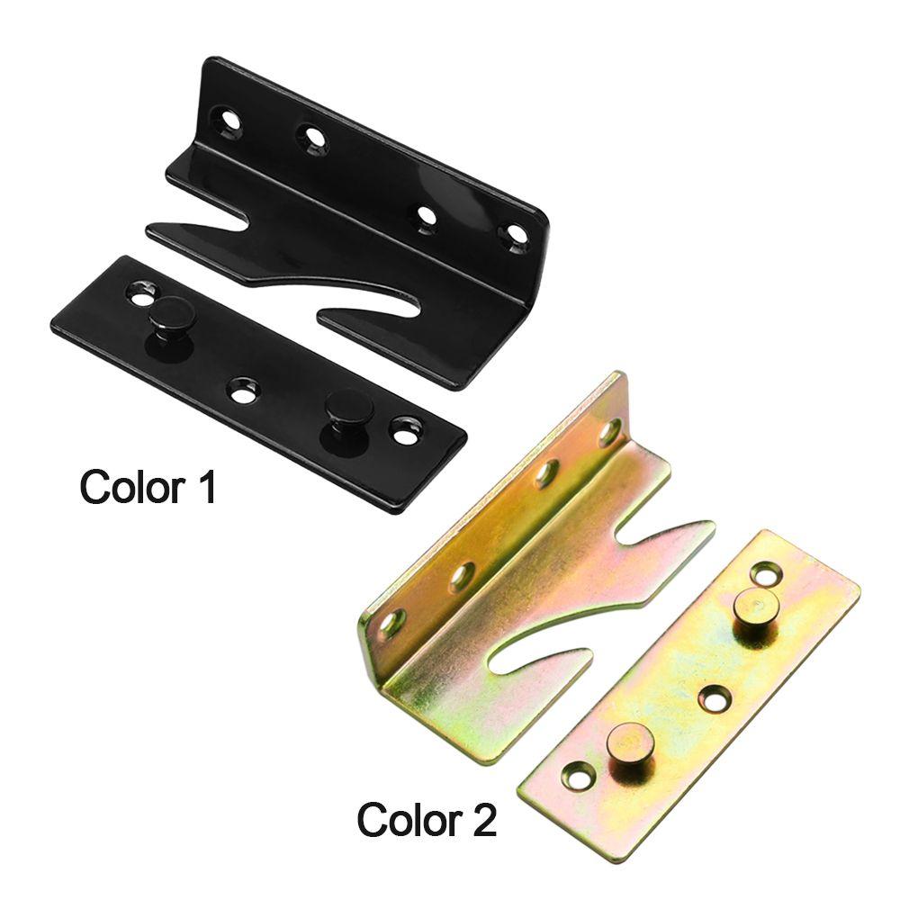 4 шт. Угловые соединители для мебели, фиксированные крюки для кроватных царг, крепежные элементы, кроватные петли, защелкивающиеся соединители