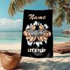 Custom Name Ultra-Soft Beach Towel with Game Controller Theme,Ideal for Pool - Camping, Diving - Perfect Travel Essential, Vibrant Beach Towel.