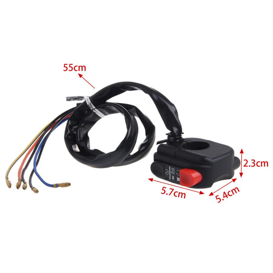 2X 12V 7/8''22мм Мотоцикл Квадроцикл Велосипед Руль Ручка Управление Переключатель Правый/Левый