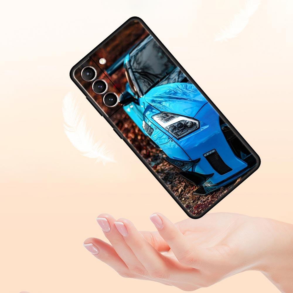 Сине-красный JDM Спортивный Автомобиль Чехол для Телефона Для Samsung Galaxy S26 Ultra S25 Plus S24 FE S23 S22 5G S21 S20 Чехол Черный Мягкий