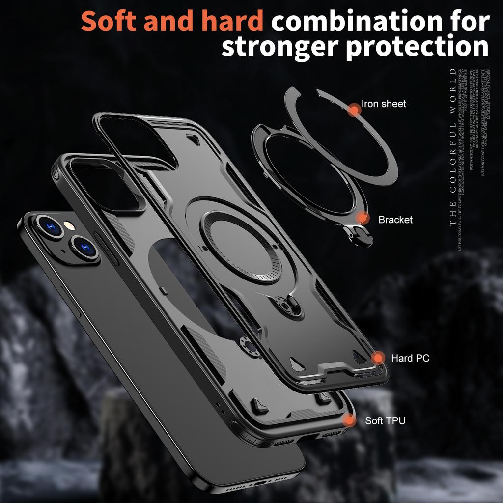 Чехол для iPhone 17 Pro Max Air iPhone17 12 13 14 15 16 Plus iPhone16 Чехол-подставка Бронированный Противоударный с Кольцом