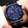 2pcs/set Fashion Men's Calendar Watch, Men's Business Stainless Steel Quartz Watch & Bracelet Necklace Set