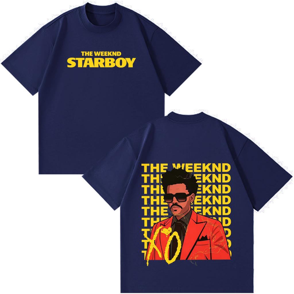 Rapper The Weeknd Music Album Cover T Shirts Men Women Fashion Hip Hop T Shirt Short-sleeved Casual Cotton Oversized T-shirts