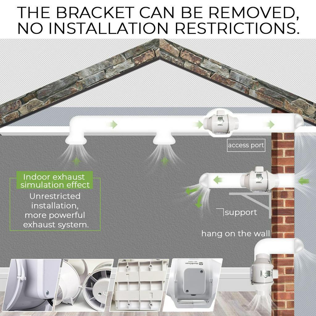 4'' 6'' 8'' Вентиляционный Встроенный Вентилятор для Трубопровода Воздуходувка Двухскоростной Контроллер Труба Вытяжной Вентилятор Бустер Турбовентилятор 220В