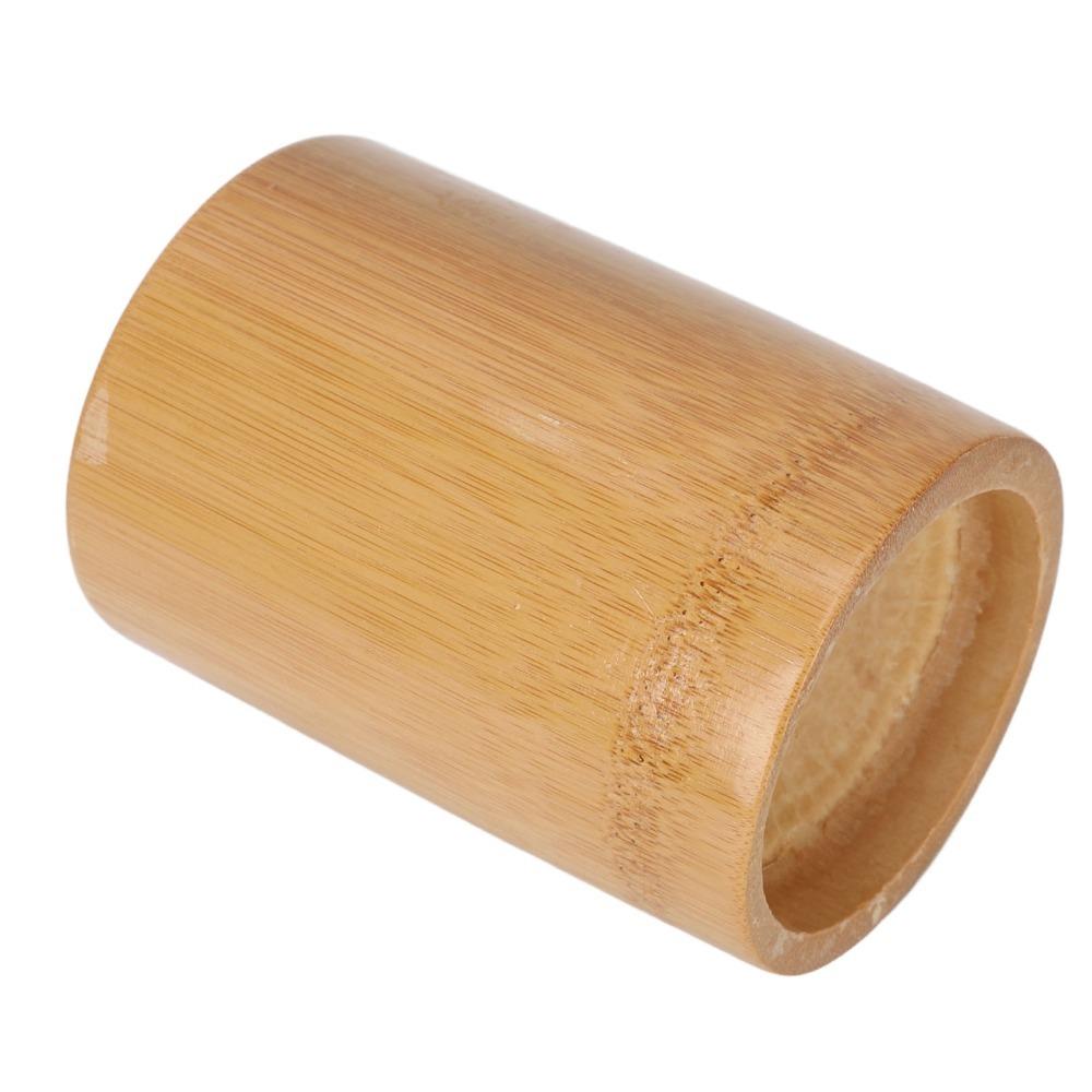 Cylinder Desktop Bamboo Storage Container Bathroom Toothbrush Cosmetic Brush Organizing