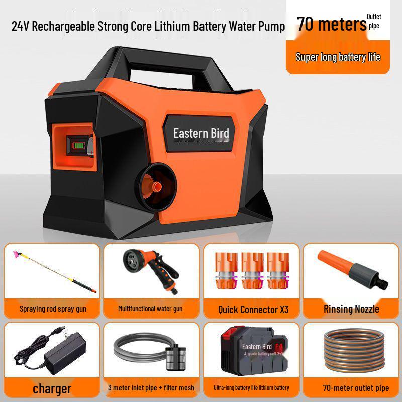 Rechargeable Automatic Water Pump for Vegetable Patch Irrigation - Ideal for Rural and Outdoor Use
