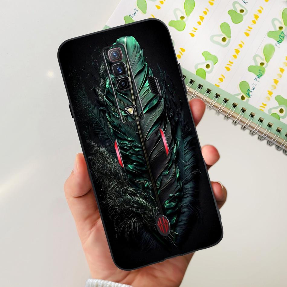 Чехол для ZTE Nubia Red Magic 7 7S Pro Zte nubia REDMAGIC 7S 7Pro Модный Крутой Узор Черный Силикон Мягкие Чехлы для Телефона
