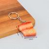 Funny Pvc Pork Belly Chicken Wings Roast Chicken Bag Pendant  Hanging Jewelry Key Ring Creative Simulation Food Charms