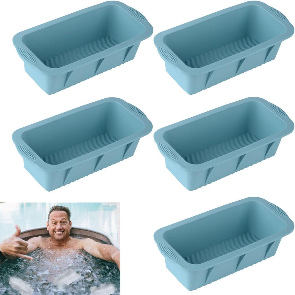 5 extra-large multi-functional silicone ice cube molds, ice box, large ice cube molds, for ice baths