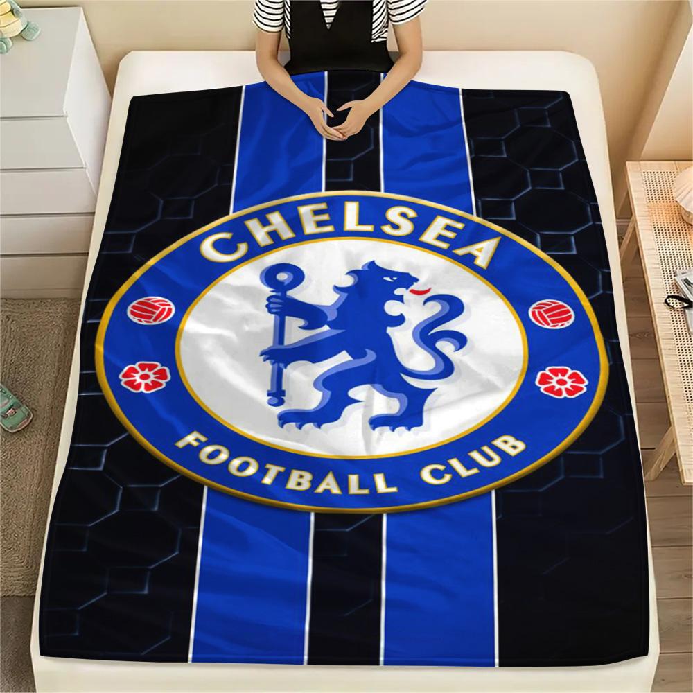 1Pc Chelsea FC Print Flannel Blanket High Quality Warm Comfortable Cover for All Seasons Perfect for Gifts Home Decor