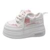 Playful Cute Little White Shoes Women's New Spring Versatile Inner Height Increase Casual Shoes Thick-soled Breathable Women's Shoes