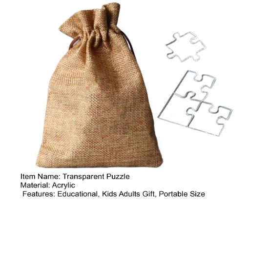 9/49/100/144Pcs/Set Impossible Challenge Transparent Puzzle Kids Teens Adults Clear Acrylic Jigsaw Puzzle Game Educational Difficult Puzzle Toy