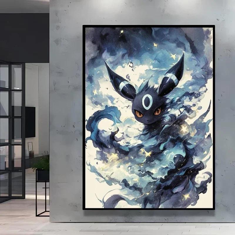 Classic Anime Canvas Posters Pokemon Pikachu Kids Gifts Eeveelution Canvas Painting Cool Wall Art Picture Home Bedroom