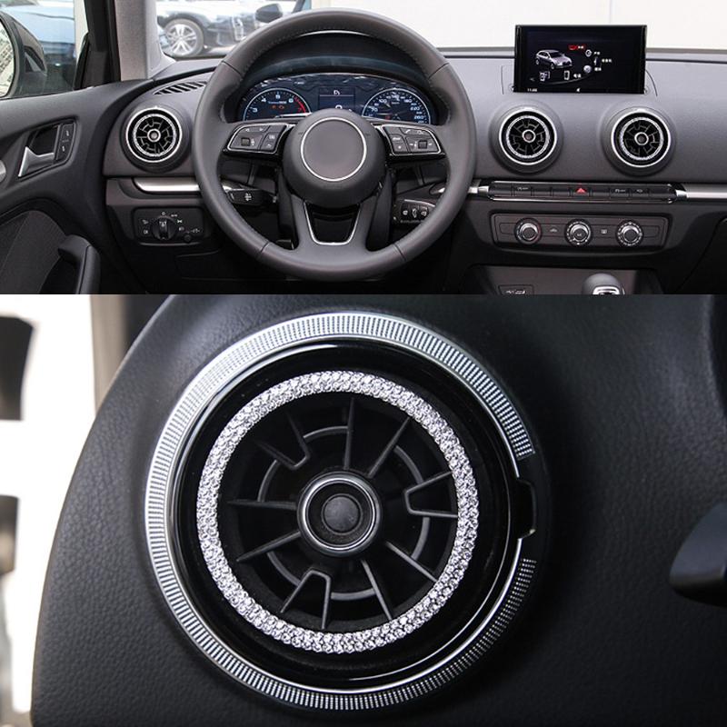 10 шт. наклеек на кнопку зажигания двигателя автомобиля, самоклеящиеся наклейки со стразами на приборную панель, наклейки для салона автомобиля