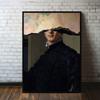 Plakat rozerwany portret w ramie