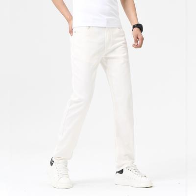 Летние тонкие с высокой посадкой свободные легкие деловые тонкие маленькие прямые брюки джинсы