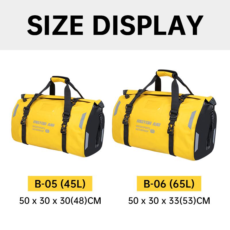 Motor Air 2025  Motorcycle Bag 45l/65l High-capacity Riding Rear Seat Pack Multifunctional Waterproof Outdoor Travel Gears