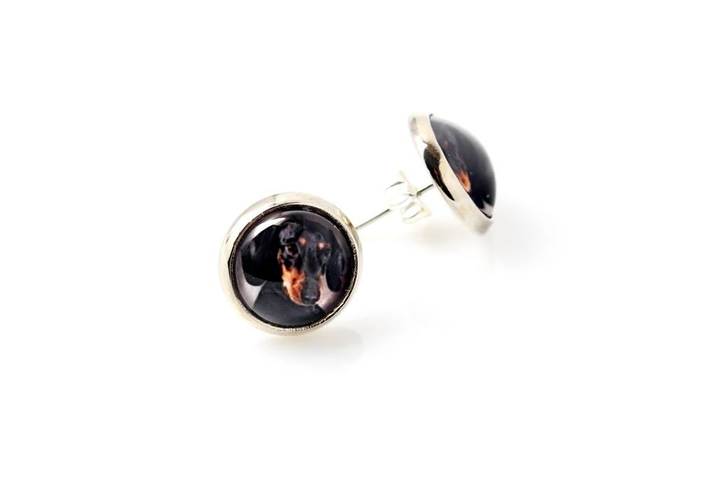 Dachshund Smooth-haired, Wiener dog, Badger dog – Earrings your photo handmade, own photo | Art-Dog
