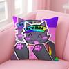 NNyan Cat Забавный Мультяшный Чехол на Подушку для Дивана Наволочка Короткий Плюш Невидимая Молния Комнатная Наволочка на Подушку Дивана