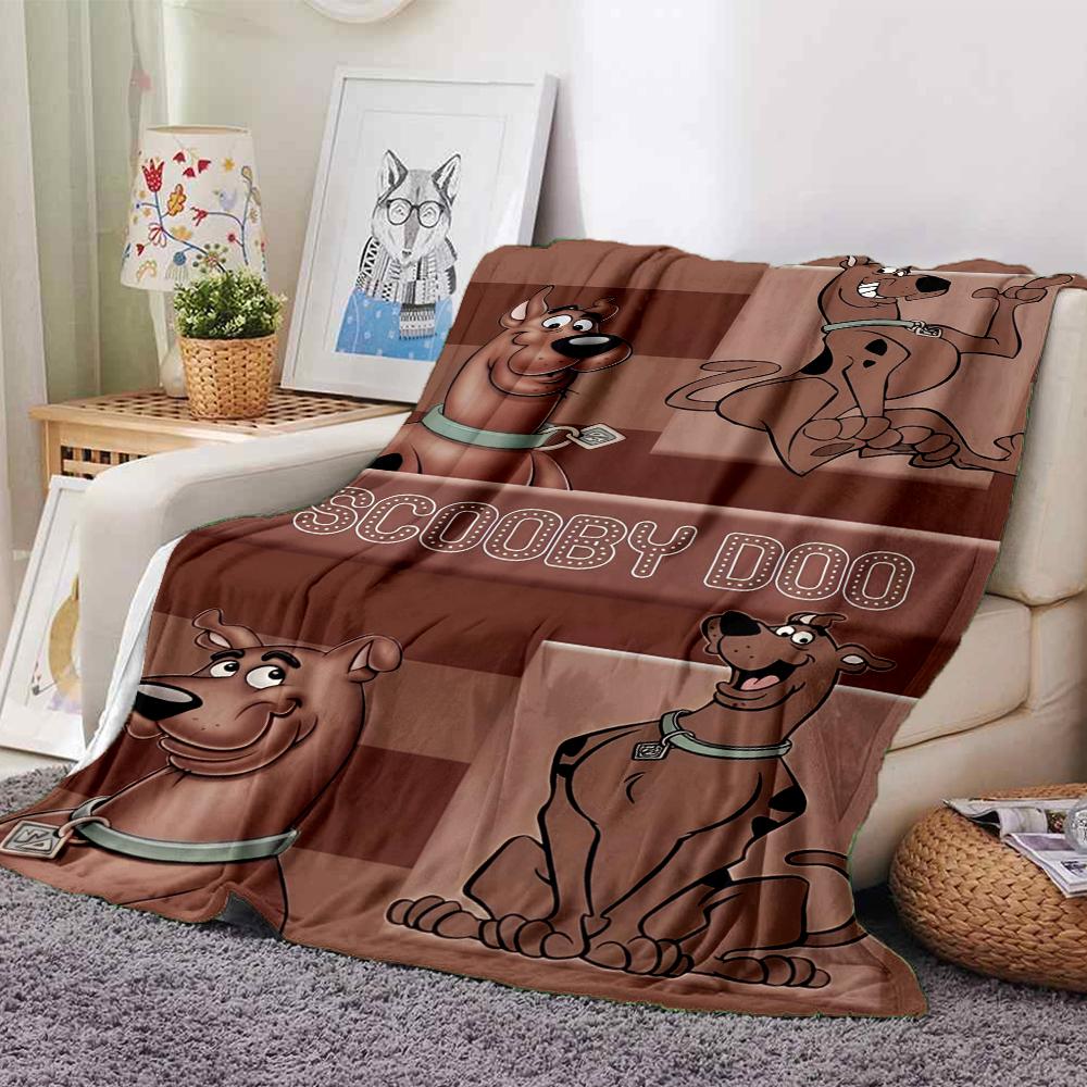 Scooby-Doo Theme Printed Blanket - Perfect for Couch, Bed, Travel & Outdoor Use | Machine Washable, Cozy & Durable.