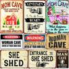 Women's Welcome To My She Shed Vintage Metal Signs, Funny Tin Poster, Home Decor, Mom, Bar, Pub, Cafe, N368