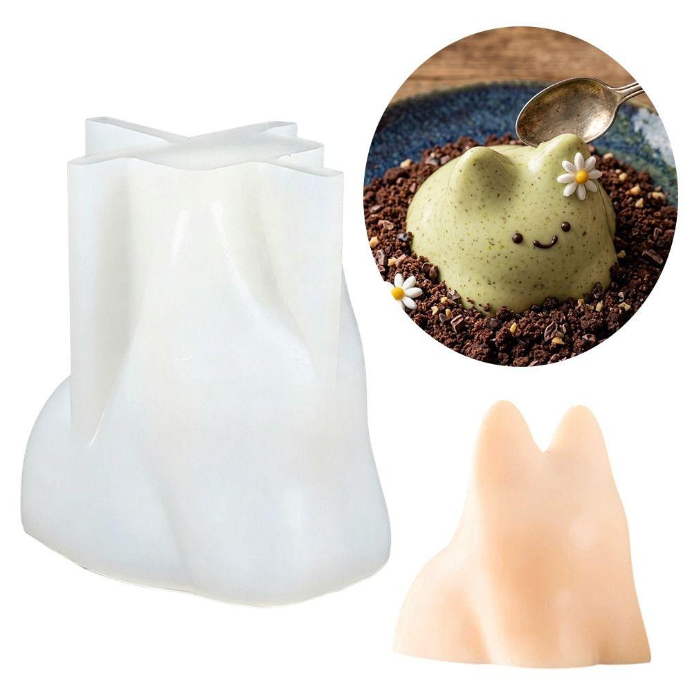 Freezer Safe Pudding Mold Microwave Safe Milk Jelly Mold 3D Silicone Cat Shaped Mold Pet Lovers
