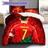 Криштиану Роналду  Постельное белье с рисунком  Комплект с одеялом  Домашний декор  Подарок (1 пододеяльник + 2 наволочки без наполнителя)