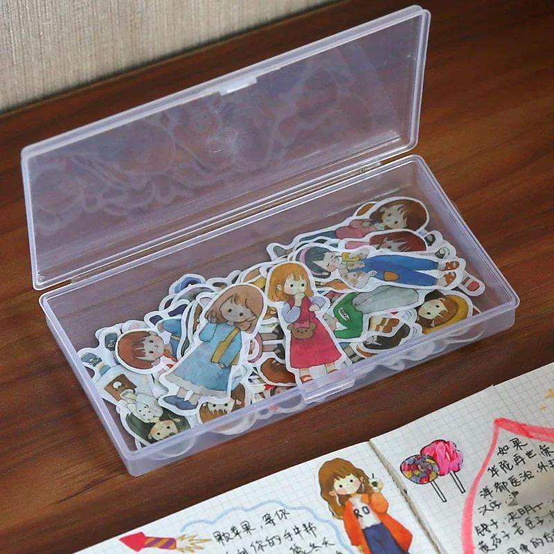 1/2 шт. Большой прозрачный пластиковый настольный органайзер: Прозрачный контейнер для хранения с функцией сортировки для школьных принадлежностей