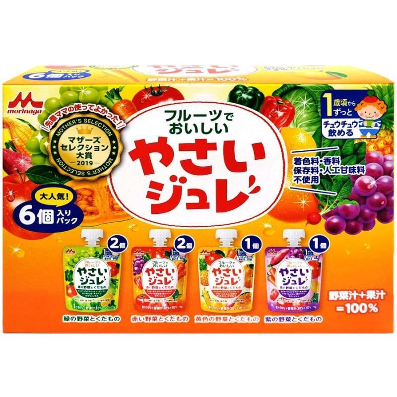 6 packs of delicious Yasai Jule with fruit (70g x 6)