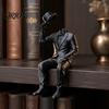 Настольное украшение для офиса, 3D-печатная фигурка сидящего джентльмена, минималистичная абстрактная безликая статуэтка, эстетичная арт-скульптура для домашнего декора