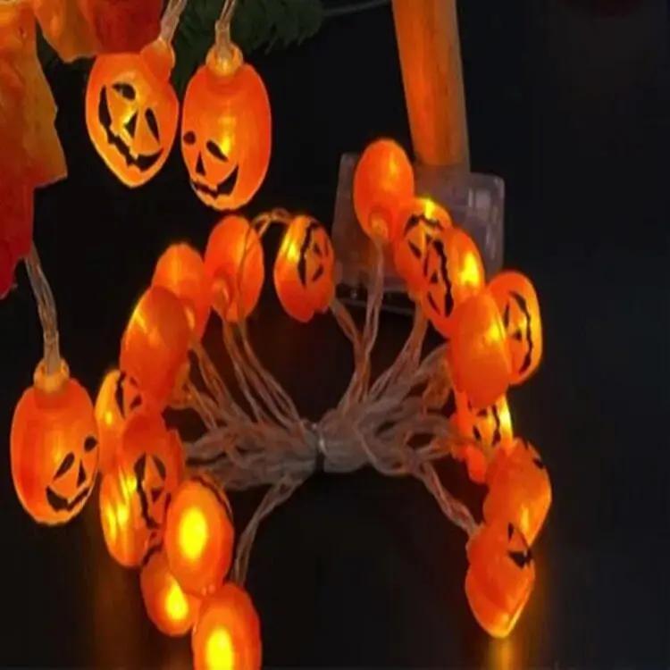 Светодиодная гирлянда из тыквенных лампочек на Хэллоуин, день привидений, пасхальная атмосфера, световая барная композиция, дом с привидениями, подвесные декоративные светильники