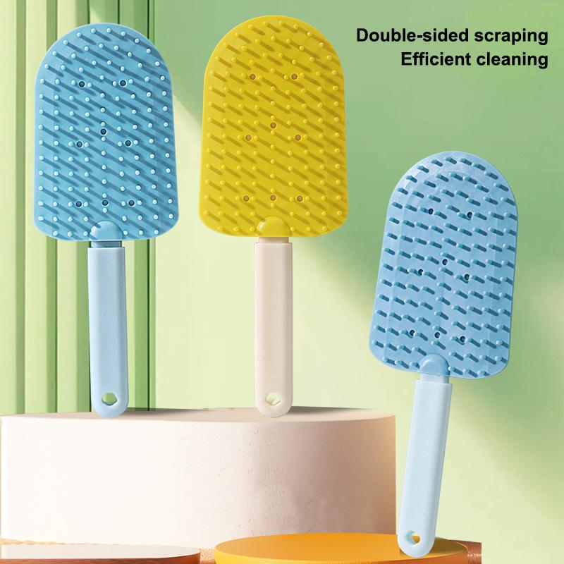 Инструмент для удаления шерсти у кошек Средство для удаления шерсти у кошек Двусторонняя расческа для ухода за шерстью у кошек Массажная щетка для вычесывания шерсти Товары для животных