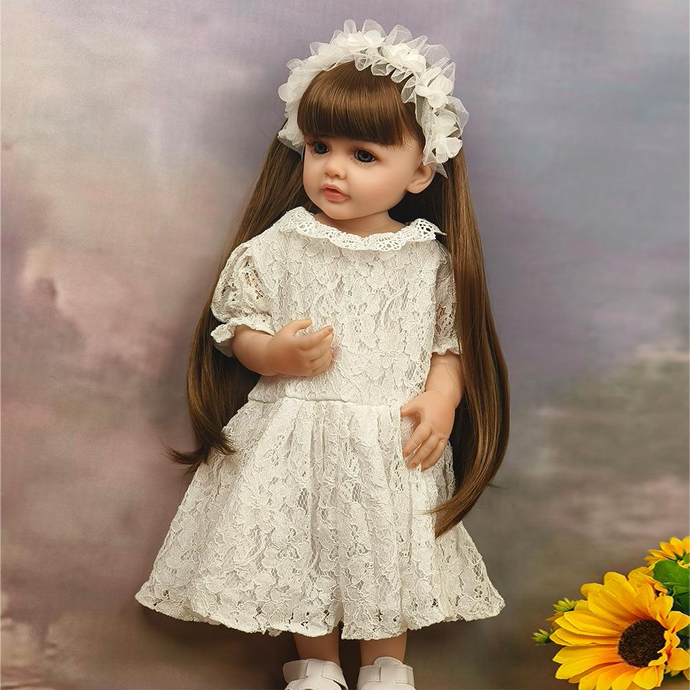 Красивые детские куклы-принцессы для девочек Бетти с прямыми ножками, стоячая кукла реборн, 22 дюйма, 55 см, полностью силиконовые Bofdy, куклы для новорожденных, подарки на день рождения для девочек