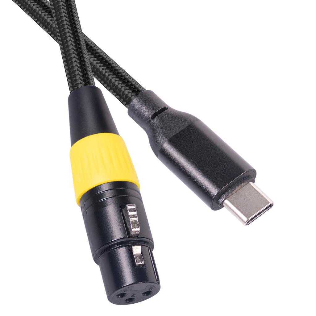 Кабель-адаптер XLR-USB-C для микрофона, кабель XLR-мама для компьютера, интерфейс ПК Type-C, кабель-адаптер 2 м 3 м