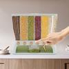 6-Grid Rice Storage Bin, Light Green Multigrain Container - 10kg Capacity, ABS Material - Dry Food Dispenser & Grain Organizer